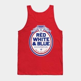 Red White & Blue Lager Retro Defunct Beer Tank Top